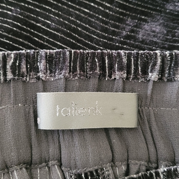 Talie NK Black Velvet Joggers Silk Blend - Picture 7 of 10